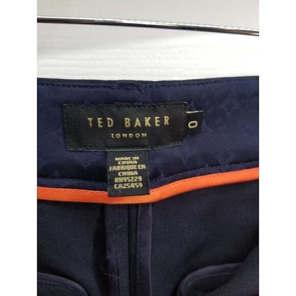 Ted Baker Rayyaa Piping Detail Trouser Pants Size Ted 0/ US 2 - Picture 3 of 8